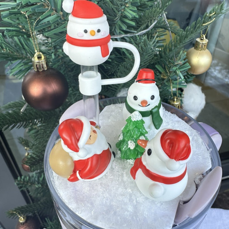 Wholesale Christmas Snowman Full Coverage Large Board Ice King Cup Accessories